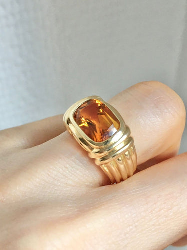 Bague 48.5 BVLGARI - Bague en or jaune 18K sertie d’une citrine 58 Facettes 254