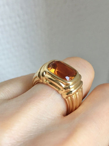 Bague 48.5 BVLGARI - Bague en or jaune 18K sertie d’une citrine 58 Facettes 254
