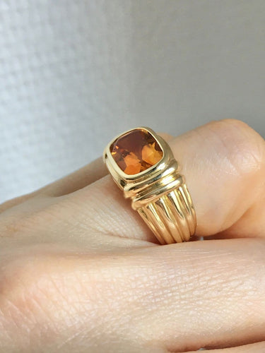 Bague 48.5 BVLGARI - Bague en or jaune 18K sertie d’une citrine 58 Facettes 254