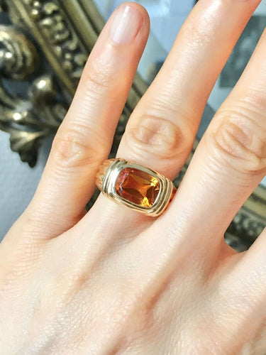 Bague 48.5 BVLGARI - Bague en or jaune 18K sertie d’une citrine 58 Facettes 254