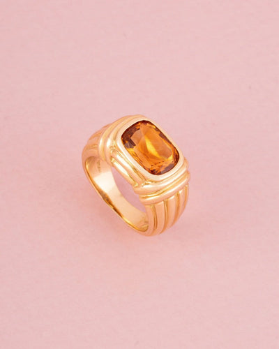 Bague 48.5 BVLGARI - Bague en or jaune 18K sertie d’une citrine 58 Facettes 254