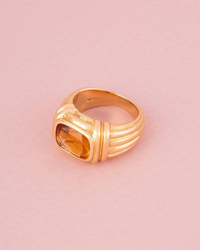 Bague 48.5 BVLGARI - Bague en or jaune 18K sertie d’une citrine 58 Facettes 254