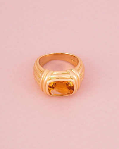 Bague 48.5 BVLGARI - Bague en or jaune 18K sertie d’une citrine 58 Facettes 254