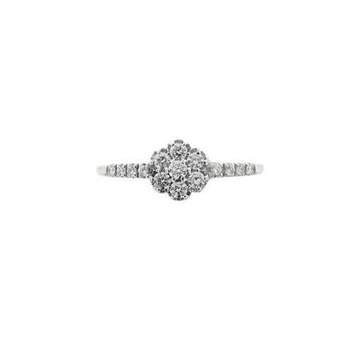 Bague 50 Damiani - Bague fleur en or blanc 18 ct et diamants 58 Facettes 35573
