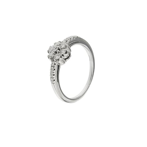 Bague 50 Damiani - Bague fleur en or blanc 18 ct et diamants 58 Facettes 35573