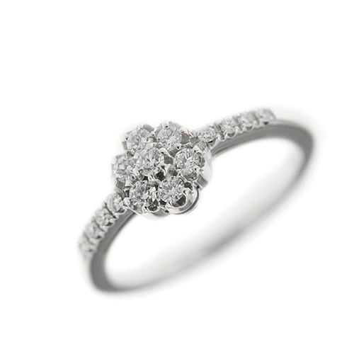 Bague 50 Damiani - Bague fleur en or blanc 18 ct et diamants 58 Facettes 35573