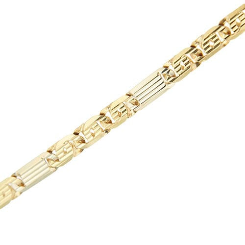 Bracelet Unoaerre - Bracelet maille œil de tigre en or jaune et or blanc 58 Facettes 35766