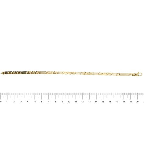 Bracelet Unoaerre - Bracelet maille œil de tigre en or jaune et or blanc 58 Facettes 35766