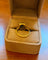 Bague 54 Bague rectangulaire en or jaune 18 carats avec saphir et diamants 58 Facettes ad