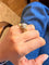 Bague 55 Bague dôme en or jaune 18 carats et diamants 58 Facettes zain
