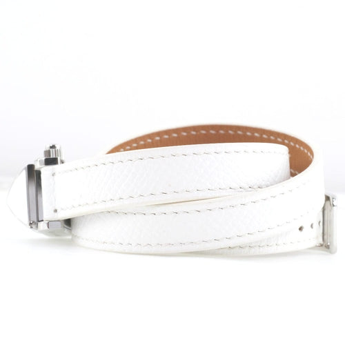 Montre Hermès - Montre Medor Rock quartz en acier laqué et cuir 58 Facettes ikr7n8