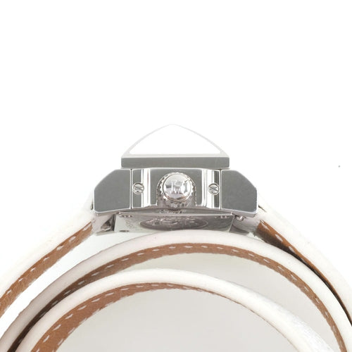 Montre Hermès Médor - Montre quartz en acier laqué et cuir 58 Facettes ikr7n8