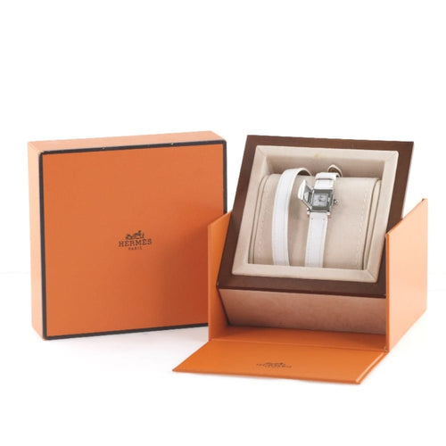 Montre Hermès Médor - Montre quartz en acier laqué et cuir 58 Facettes ikr7n8