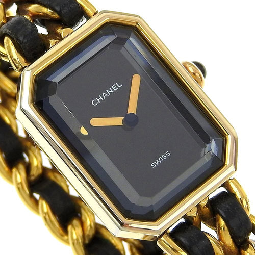 Montre Chanel Premiere Rock Quartz Plated Metal and Leather 58 Facettes konkqe