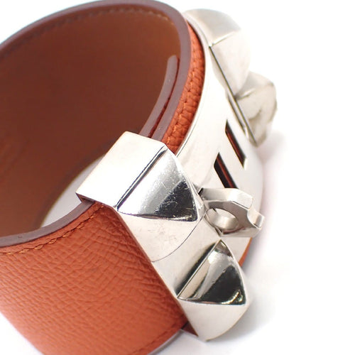 Bracelet Hermès Collier de Chien - Bracelet en cuir orange 58 Facettes qci474ccos