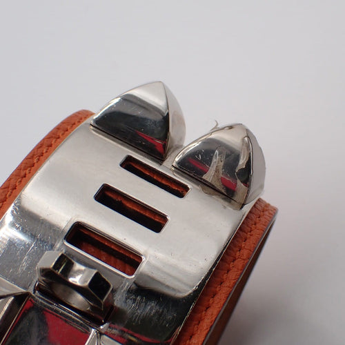 Bracelet Hermès Collier de Chien - Bracelet en cuir orange 58 Facettes qci474ccos