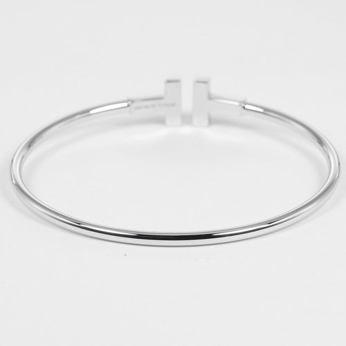 Bracelet Tiffany & Co. - Bracelet T Wire en or blanc et diamants 58 Facettes fosxdjwley
