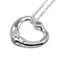 Pendentif Tiffany & Co. Elsa Peretti - Pendentif Open Heart en argent avec saphir rose 58 Facettes x5jdsq
