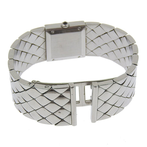 Montre Chanel Matelasse - Montre quartz en acier inoxydable avec lunette diamantée 58 Facettes cgstjh