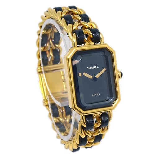 Montre Chanel - Montre Première Rock quartz en métal plaqué or et cuir 58 Facettes dt2i14