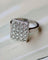 Bague 56.5 Art Déco - Bague rectangle en or blanc et diamants 58 Facettes A11240