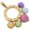 Pendentif Bvlgari Allegra - Pendentif rond en or jaune 18 ct et pierres multicolores 58 Facettes qdgs88