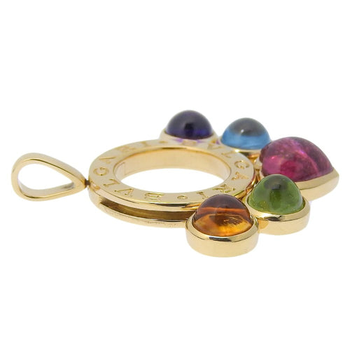 Pendentif Bvlgari Allegra - Pendentif rond en or jaune 18 ct et pierres multicolores 58 Facettes qdgs88