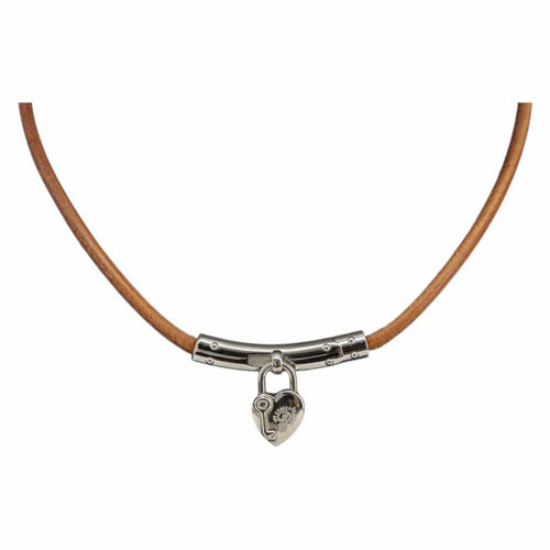 Collier Hermès Année Méditerranée - Collier ras-de-cou Cadena en métal et cuir 58 Facettes h61iwxhvam