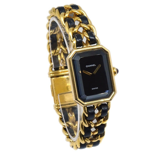 Montre Chanel Premiere Rock Quartz Plated Metal and Leather 58 Facettes rgy3px