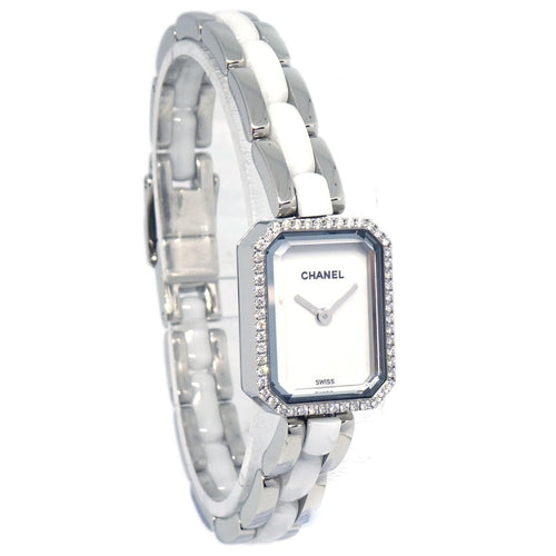 Montre Chanel - Montre Première Mini quartz en acier inoxydable et céramique 58 Facettes yhpjoy