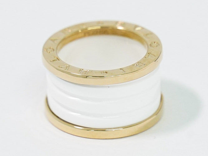 Bague 49 Bvlgari B.Zero1 - Bague trois bandes en or jaune et céramique 58 Facettes lud6fod17y