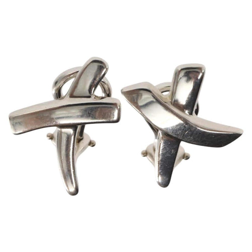 Boucles d'oreilles Tiffany & Co. Paloma Picasso Graffiti X Clip-On Earrings Silver 58 Facettes bc6s16x00z