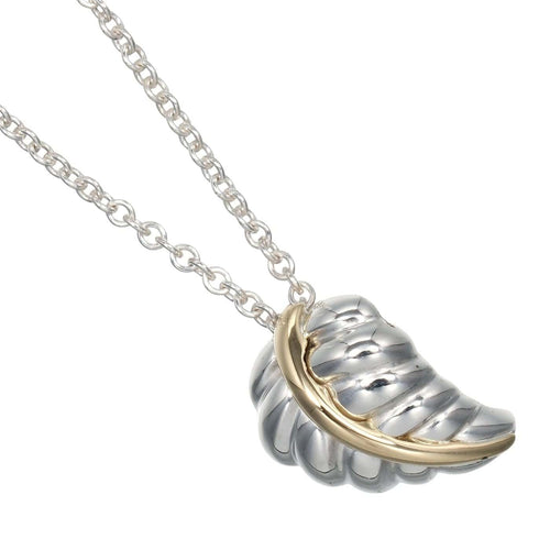 Collier Tiffany & Co. - Collier pendentif feuille en argent 925 et or jaune K18 58 Facettes ahlqr9