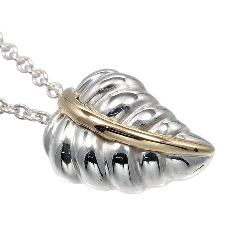 Collier Tiffany & Co. - Collier pendentif feuille en argent 925 et or jaune K18 58 Facettes ahlqr9