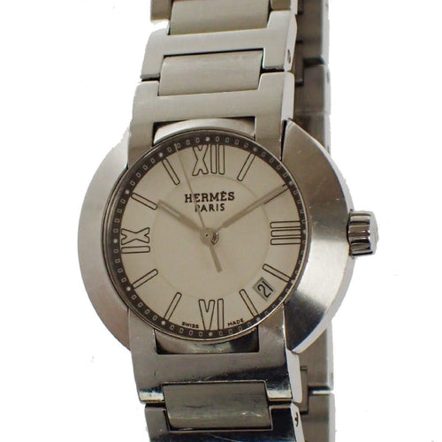 Montre Hermès - Montre Nomade quartz en acier et cuir 58 Facettes z8347l