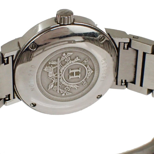 Montre Hermès - Montre Nomade quartz en acier et cuir 58 Facettes z8347l