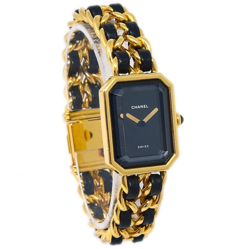 Montre Chanel Première Rock - Montre quartz en métal plaqué or et cuir 58 Facettes cw3b0f