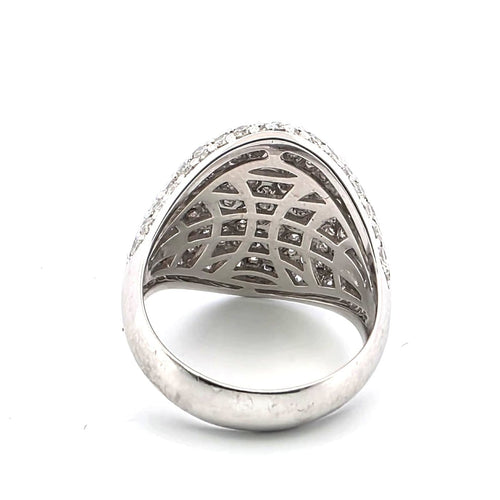 Bague 54 Bague moderne en or blanc 18 ct avec diamants 58 Facettes 131/26 C