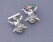 Boutons de manchette Boutons de manchette - Têtes de mort en or gris 18k saphirs et diamants 58 Facettes 180109/26