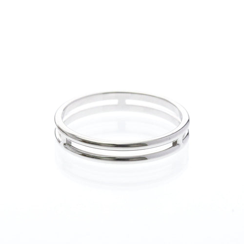 Bague 58 Hermès Ariane - Alliance en or blanc 18 carats 58 Facettes r7mobb37x8