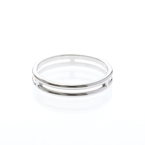 Bague 58 Hermès Ariane - Alliance en or blanc 18K 58 Facettes r7mobb37x8