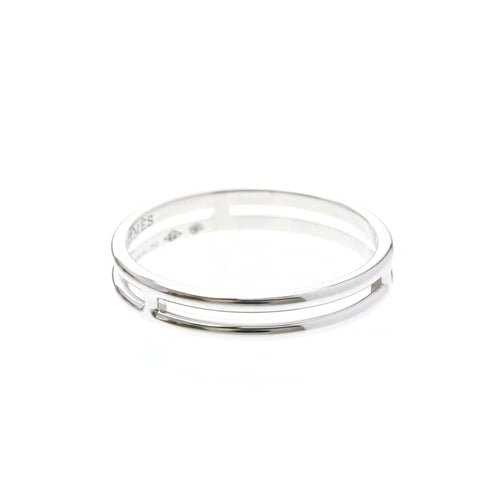 Bague 58 Hermès Ariane - Alliance en or blanc 18 carats 58 Facettes r7mobb37x8