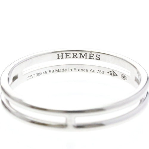 Bague 58 Hermès Ariane - Alliance en or blanc 18K 58 Facettes r7mobb37x8