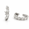 Boucles d'oreilles Boucles d'oreilles demi-créoles en or blanc 18 carats et diamants 58 Facettes cré