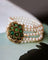 Bracelet Bracelet 5 rangs en or jaune, perles de culture et émeraudes 58 Facettes A11365