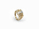Bague 54 Bague ancienne ajourée en or jaune 18 carats et diamant 58 Facettes 147/14