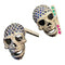 Boutons de manchette Boutons de manchette - Têtes de mort en or gris 750 et pierres 58 Facettes 180109/2