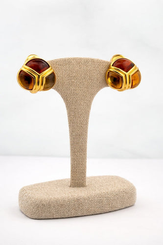 Boucles d'oreilles BVLGARI - Boucles d'oreilles clip vintage en or jaune et citrines 58 Facettes 90790/ac12645