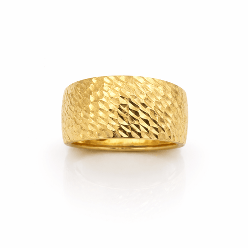 Bague 64 Bague facettée en or jaune 18 carats 58 Facettes Bague facettée en or 18 carats