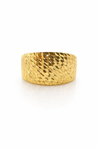 Bague 64 Bague facettée en or jaune 18 carats 58 Facettes Bague facettée en or 18 carats